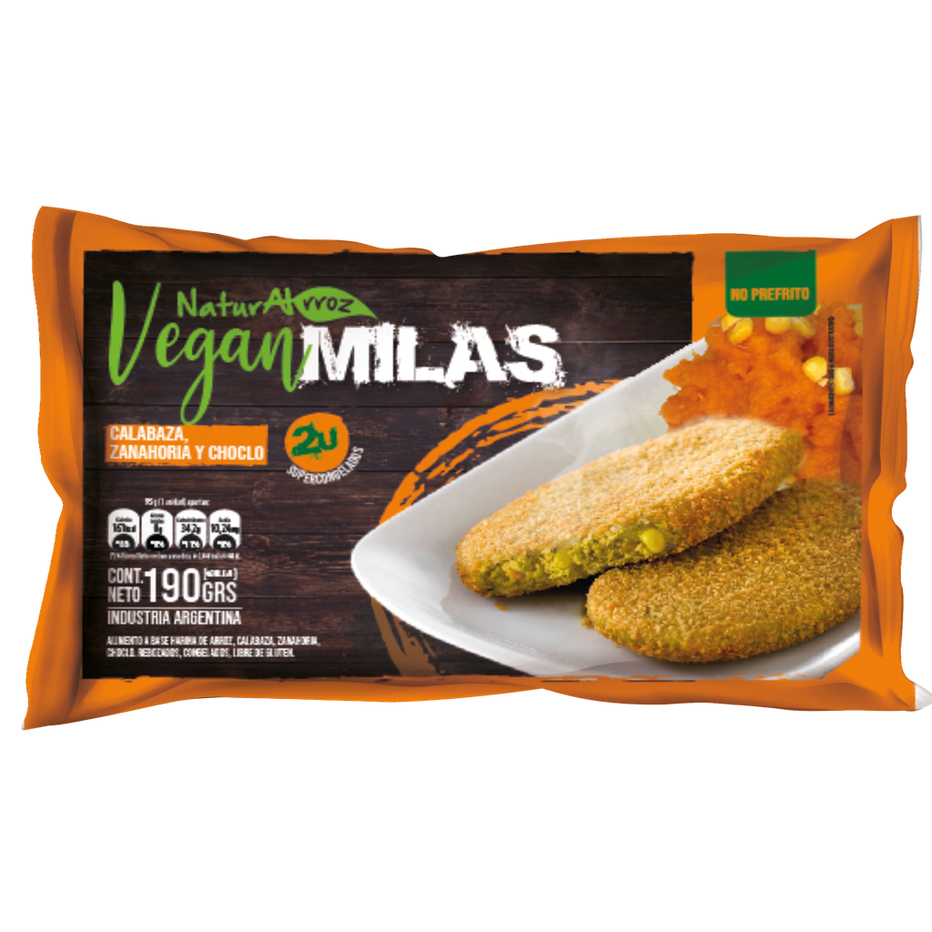 Milanesas de CALABAZA, zanahoria y choclo x4u - Naturalrroz