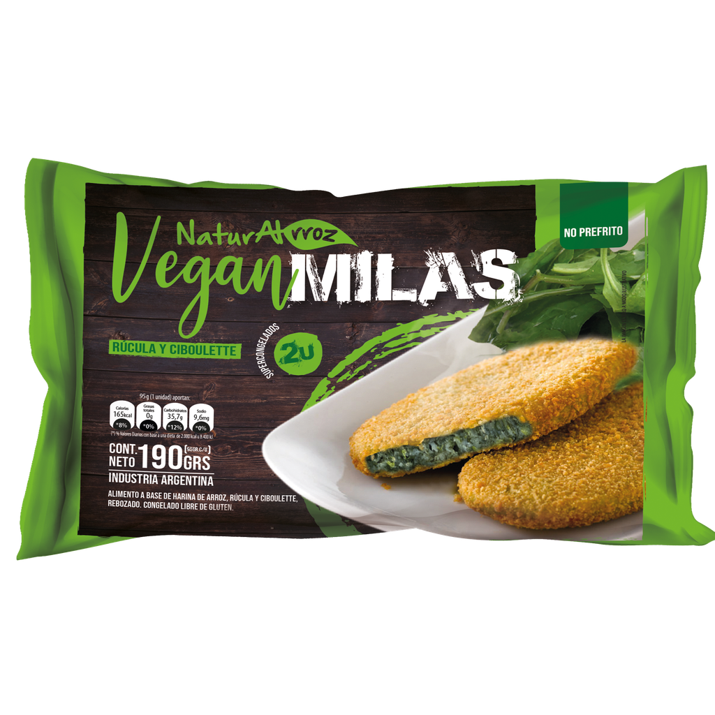 Milanesas de RUCULA y ciboulette x2u - Naturalrroz