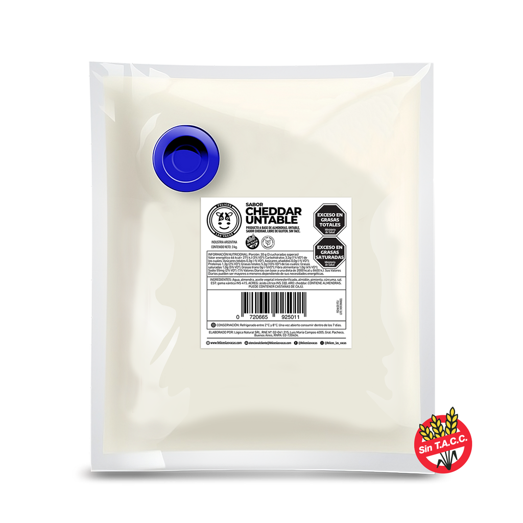 GASTRONOMICO - Queso UNTABLE CHEDDAR x3kg - Felices