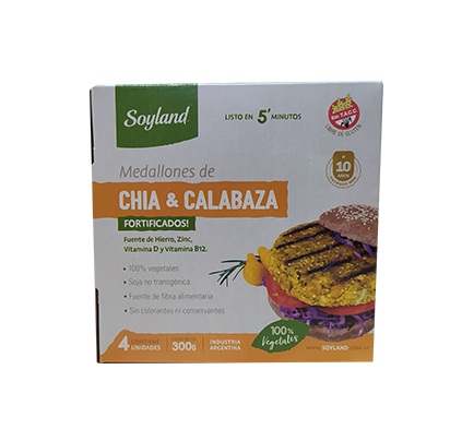 Medallones de CHIA y CALABAZA fortificados x4u - Soyland