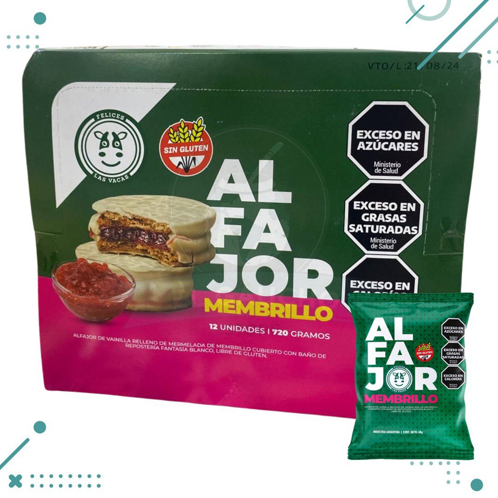 Caja x12 alfajores - MEMBRILLO - Felices