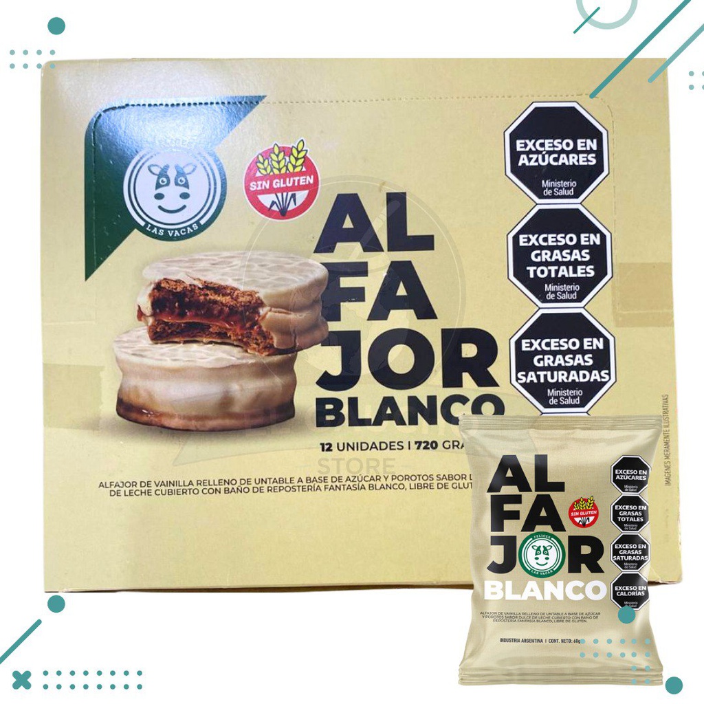 Caja x12 alfajores - BLANCO - Felices