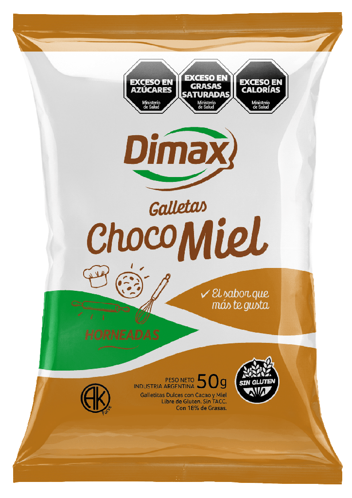Galletitas de CHOCOLATE y MIEL x50g - Dimax