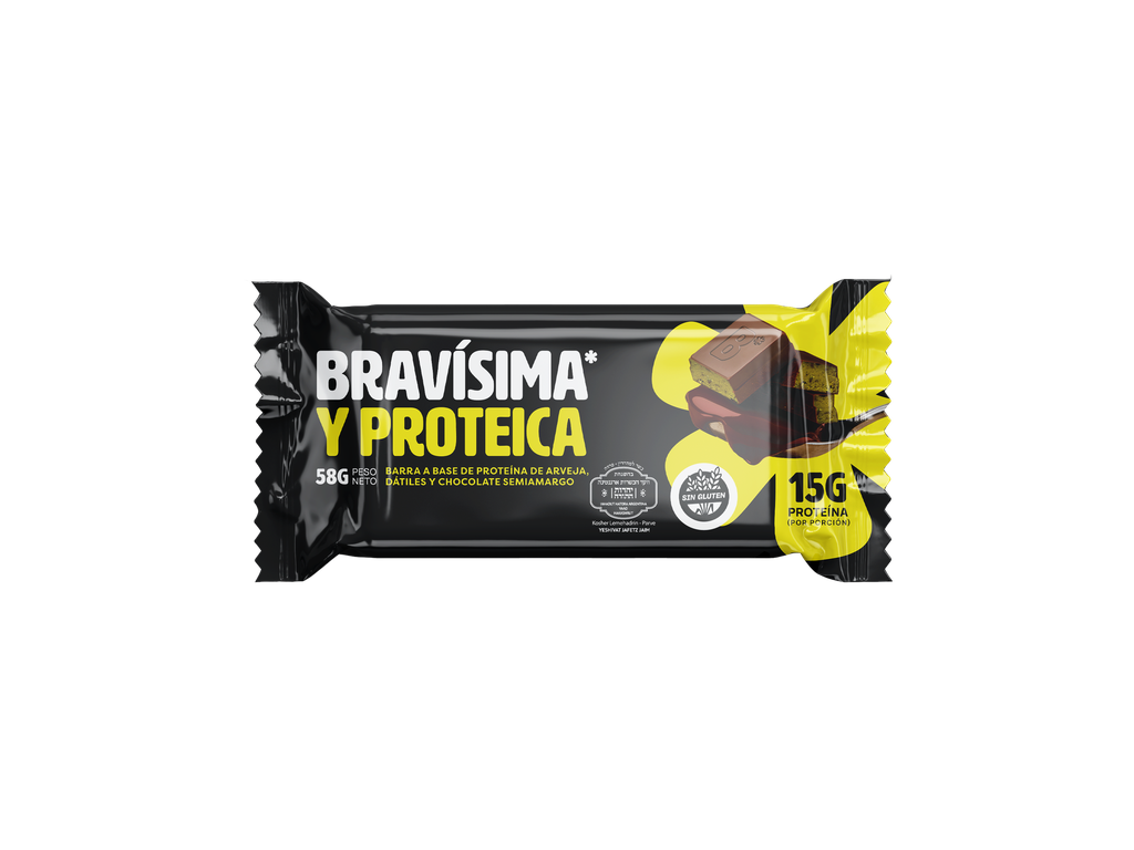 Caja x12 barras proteicas - DATILES y CHOCOLATE - Brava
