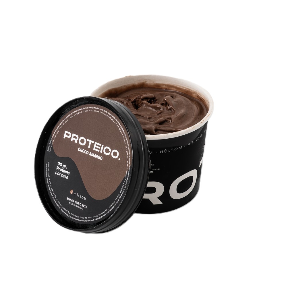 Helado proteico x250g - CHOCOLATE AMARGO - Holsom