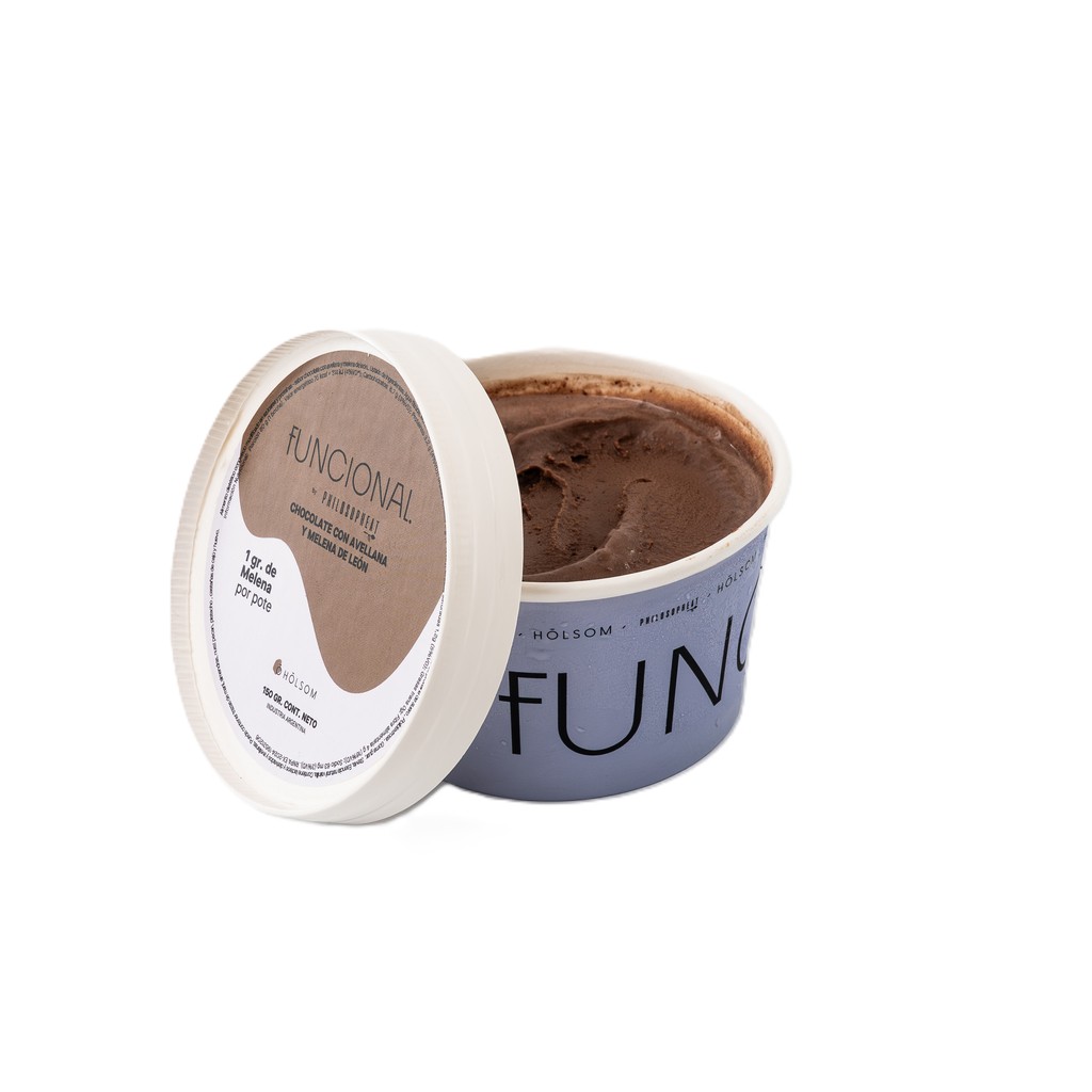 Helado funcional x150g - CHOCOLATE c/AVELLANAS y MELENA - Holsom