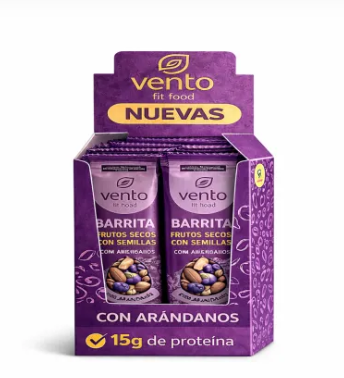 Caja x12u - Barra PROTEICA c/ARANDANOS - Vento