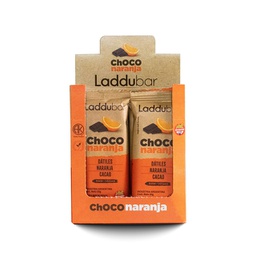 [505] Caja x12 barritas RAW - NARANJA y CACAO - LadduBar