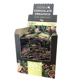 [1305] Caja x50u - Barrita chocolate 60% ORGANICO x16g - Colonial
