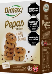 [1360] Caja pepas de CHOCOLATE x160g - Dimax