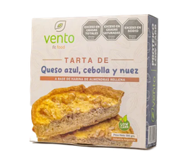 [1702] Tarta KETO de QUESO AZUL, CEBOLLA y NUEZ - Vento